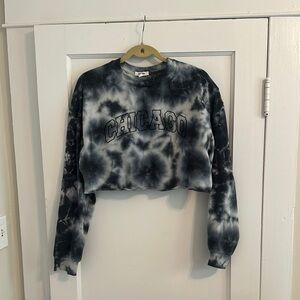 Garage Black and Gray Tie-Dye Sweater